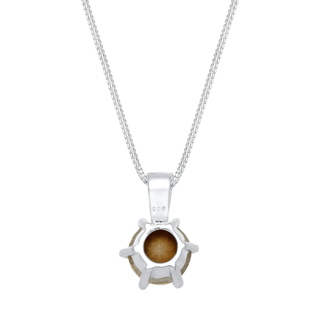 Elli "Halskette Solitär Anhänger | Kristall (Weiß)< Silber|Roségold