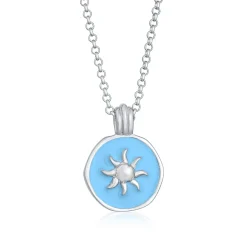 Elli "Halskette Sonne | Emaille (Blau)< Symbol-schmuck|Halsketten