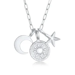 Elli "Halskette Sonne Mond Stern< Symbol-schmuck|Halsketten