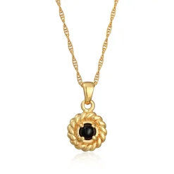 Elli "Halskette Vintage | Onyx Edelstein (Schwarz)< Letzte Chance|Halsketten