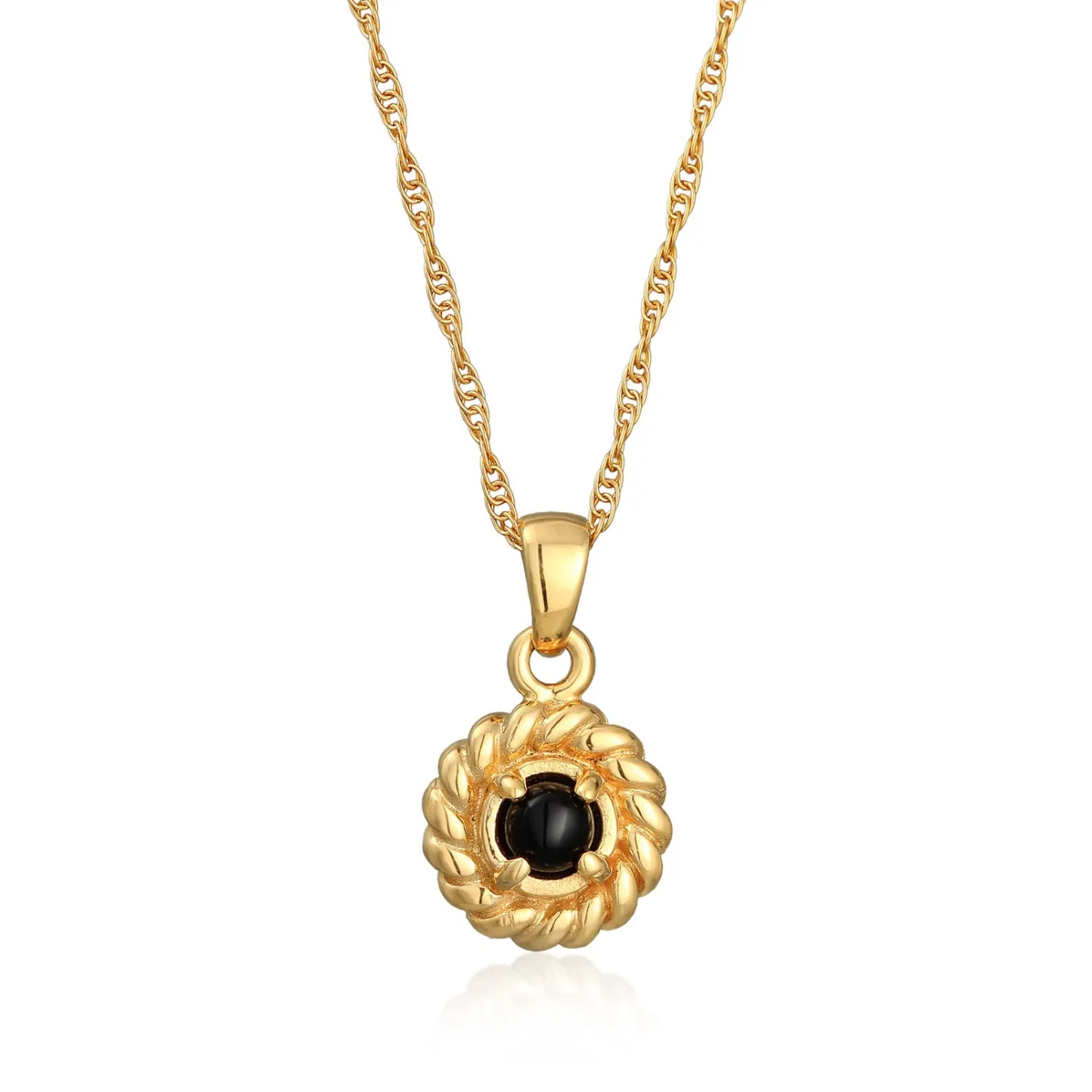 Elli "Halskette Vintage | Onyx Edelstein (Schwarz)< Letzte Chance|Halsketten