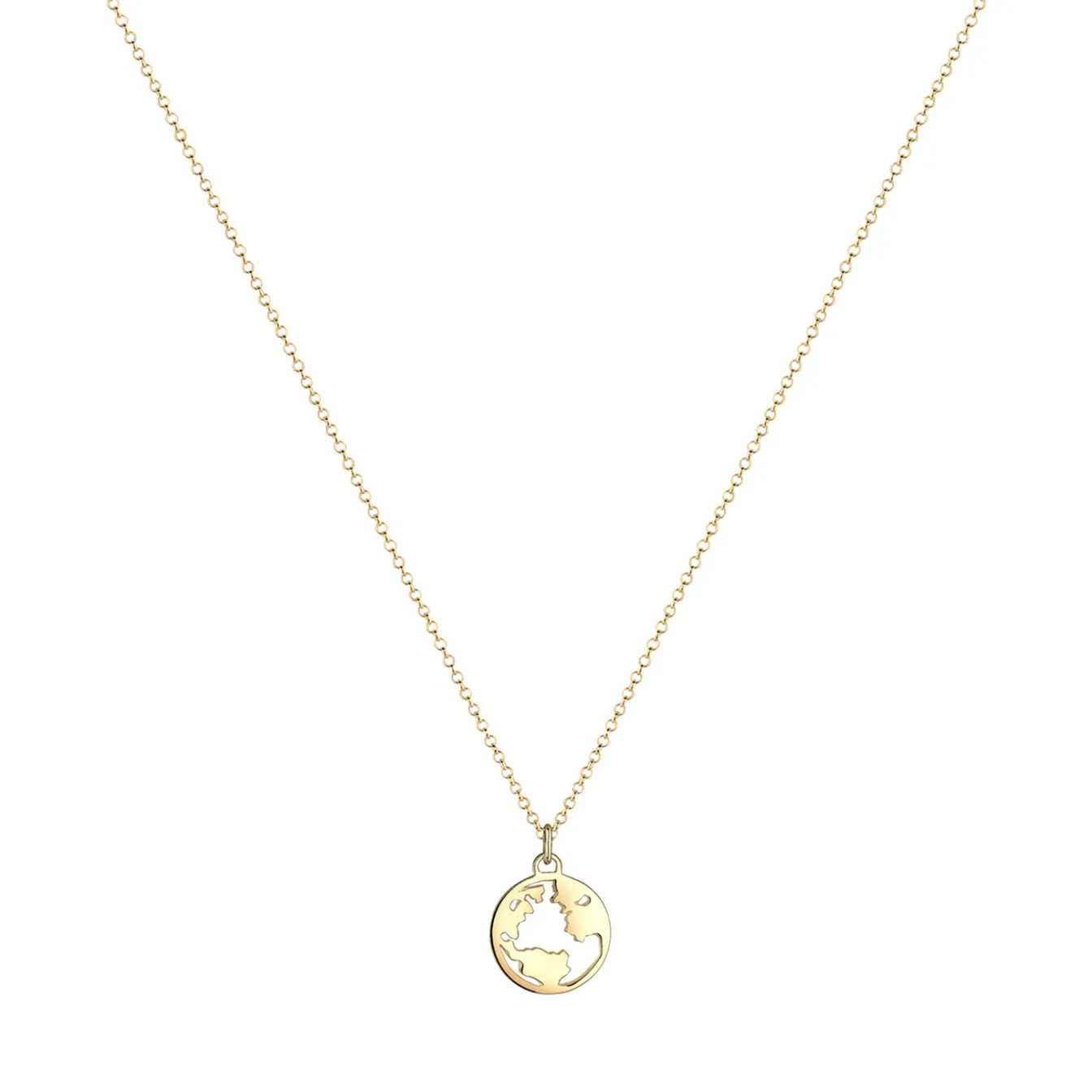 Elli "Halskette Weltkugel Anhänger< Roségold|Symbol-schmuck