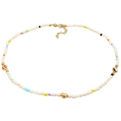 Elli "Halskette Ying Yang Herz | Süßwasserperlen< Symbol-schmuck|Herz-schmuck