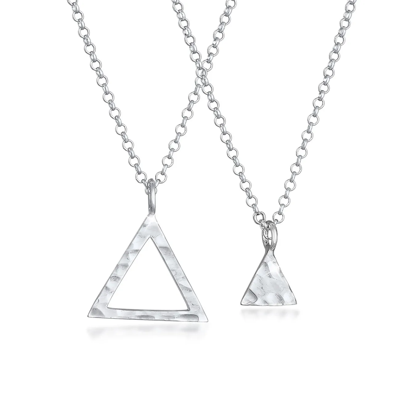 Elli "Halskettenset Geo< Halsketten|Silber