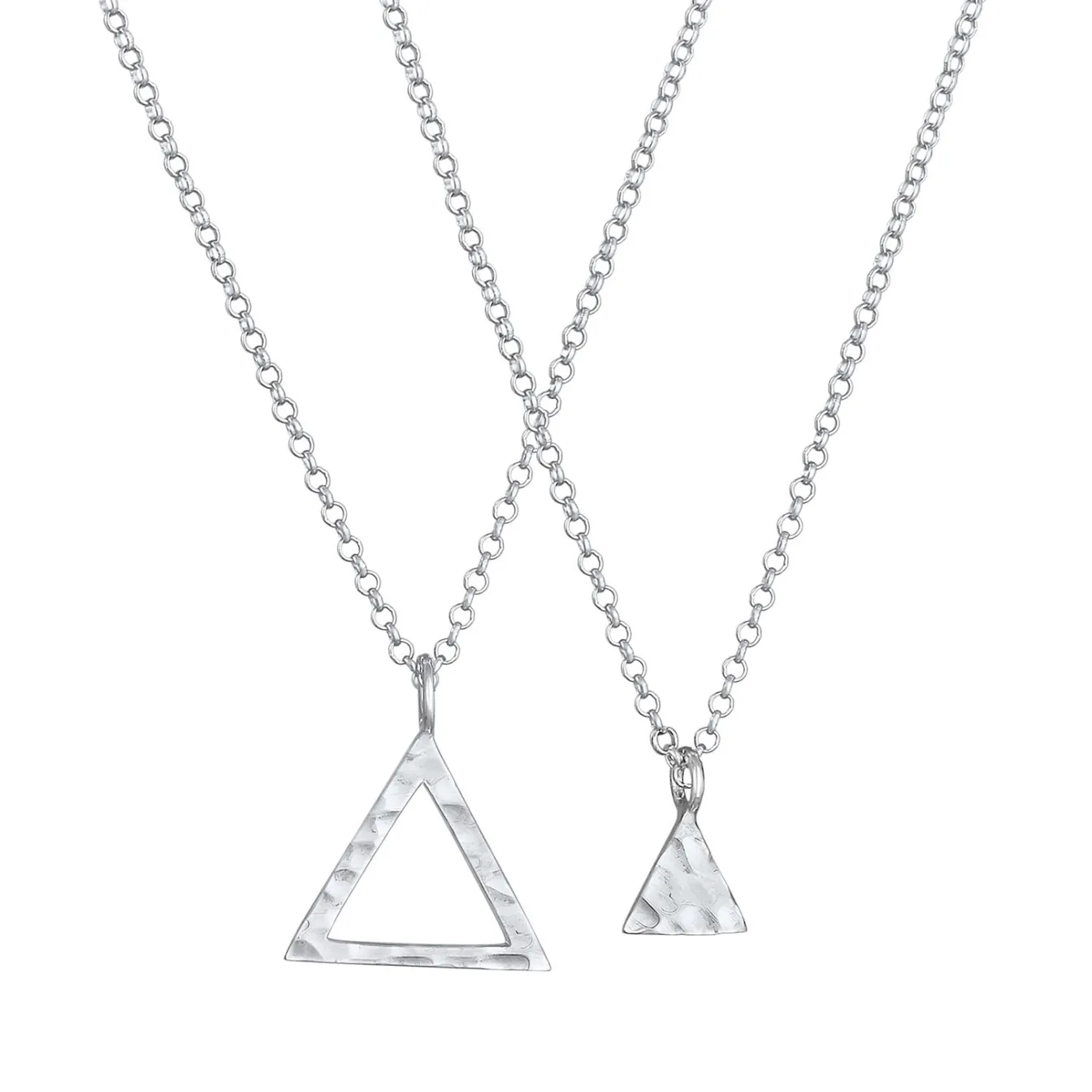 Elli "Halskettenset Geo< Halsketten|Silber