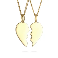 Elli "Halsketten-Set Herz< Vergoldet|Symbol-schmuck