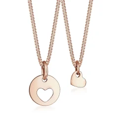 Elli "Halskettenset Herz Mutter Kind< Roségold|Symbol-schmuck