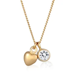 Elli "Halsketter Solitär Herz | Kristall (Weiß)< Symbol-schmuck|Herz-schmuck