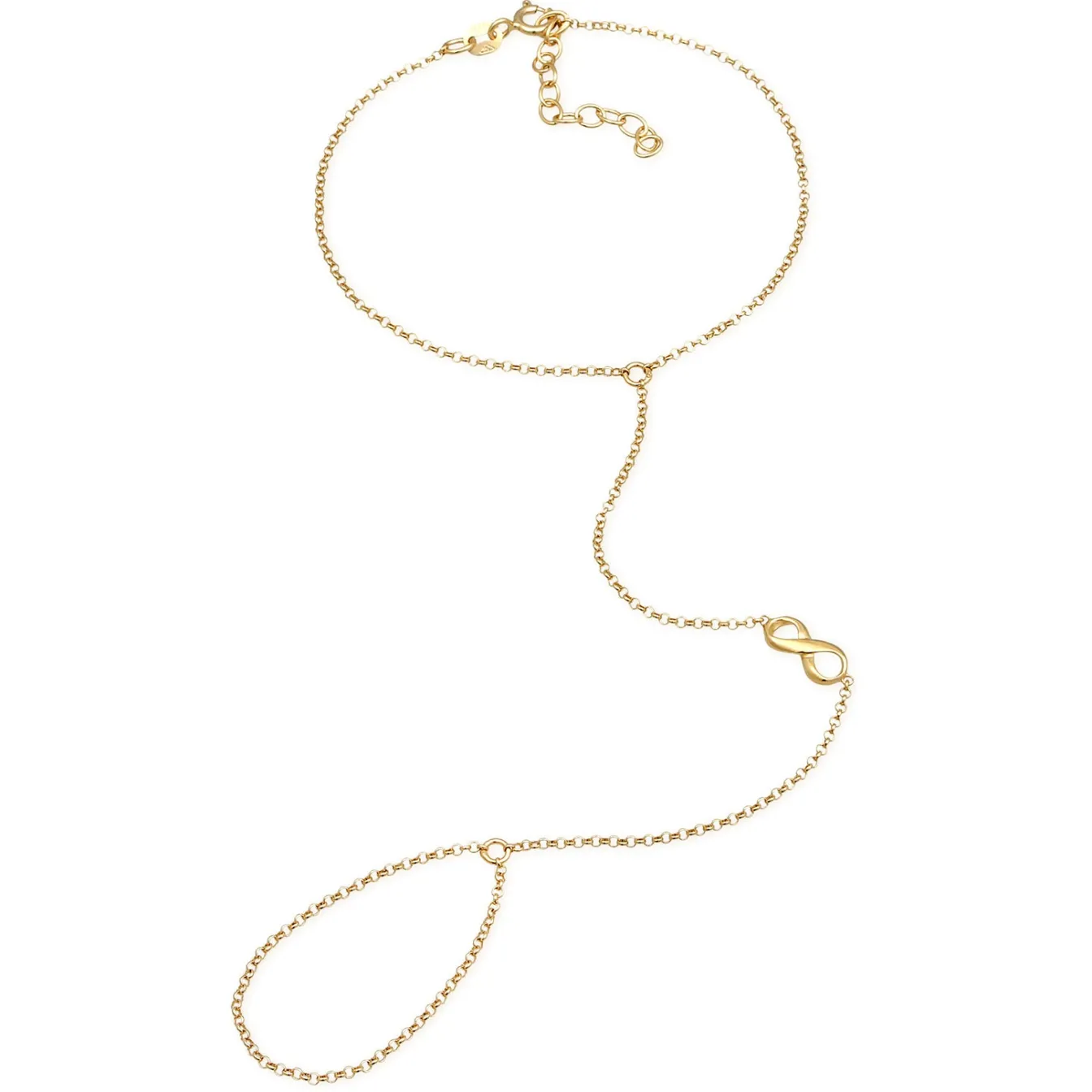 Elli "Handchain Infinity< Vergoldet|Symbol-schmuck