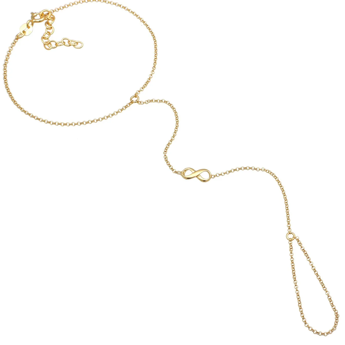 Elli "Handchain Infinity< Vergoldet|Symbol-schmuck