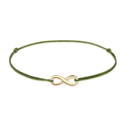 Elli "Infinity Unendlichkeit Nylon Bändchen 925er Silber< Vergoldet|Roségold