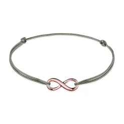 Elli "Infinity Unendlichkeit Nylon Bändchen 925er Silber< Vergoldet|Roségold