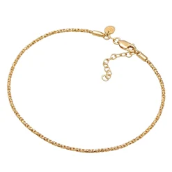 Elli "Kordel-Fußkettchen Sommer< Vergoldet|Fußschmuck