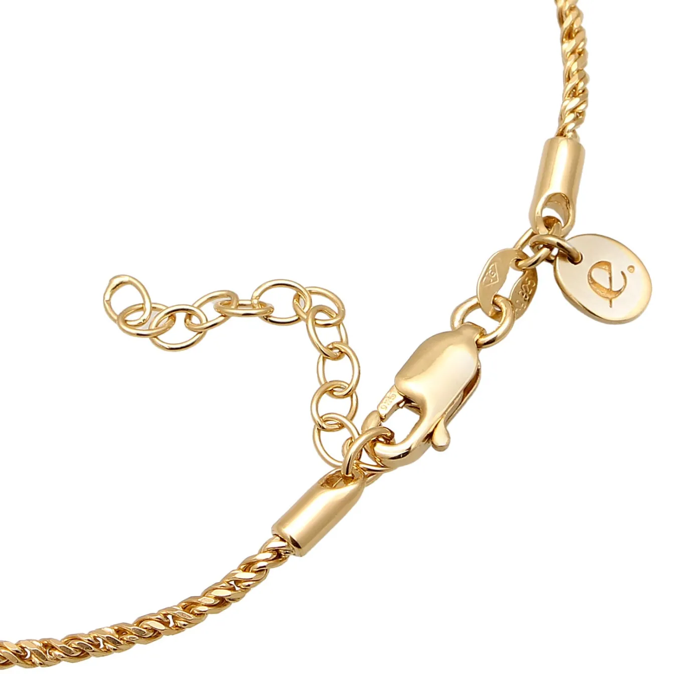 Elli "Kordel-Fußkettchen Sommer< Vergoldet|Fußschmuck