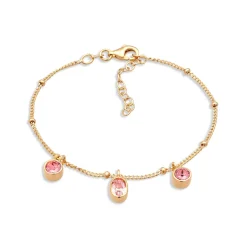 Elli "Kugel-Armband | Glas Kristalle (Pink & Rose)< Vergoldet|Armbänder