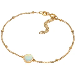 Elli "Kugel-Armband Kugel | Opal ( Weiß )< Armbänder|Vergoldet