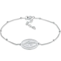 Elli "Kugel-Armband Marienbild< Silber|Symbol-schmuck