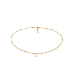 Elli "Kugel-Choker Halbmond< Roségold|Symbol-schmuck