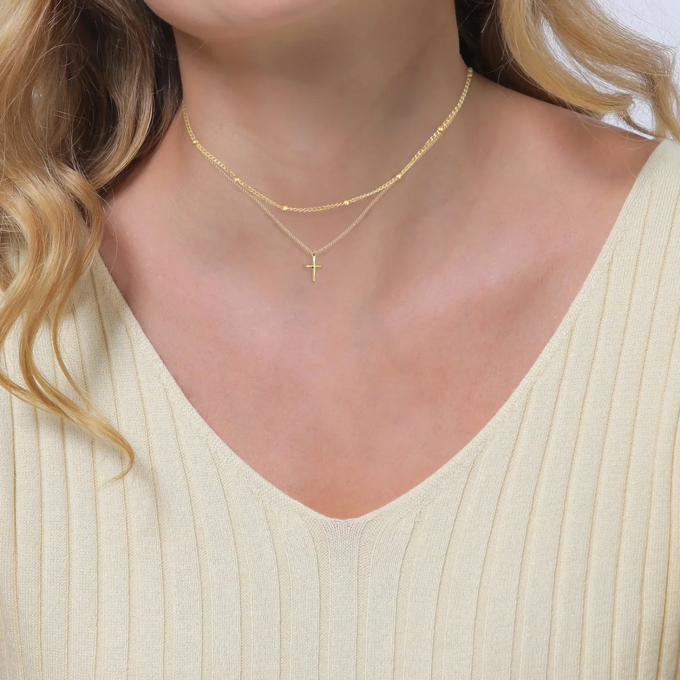 Elli "Kugel-Choker Kreuz< Symbol-schmuck|Halsketten