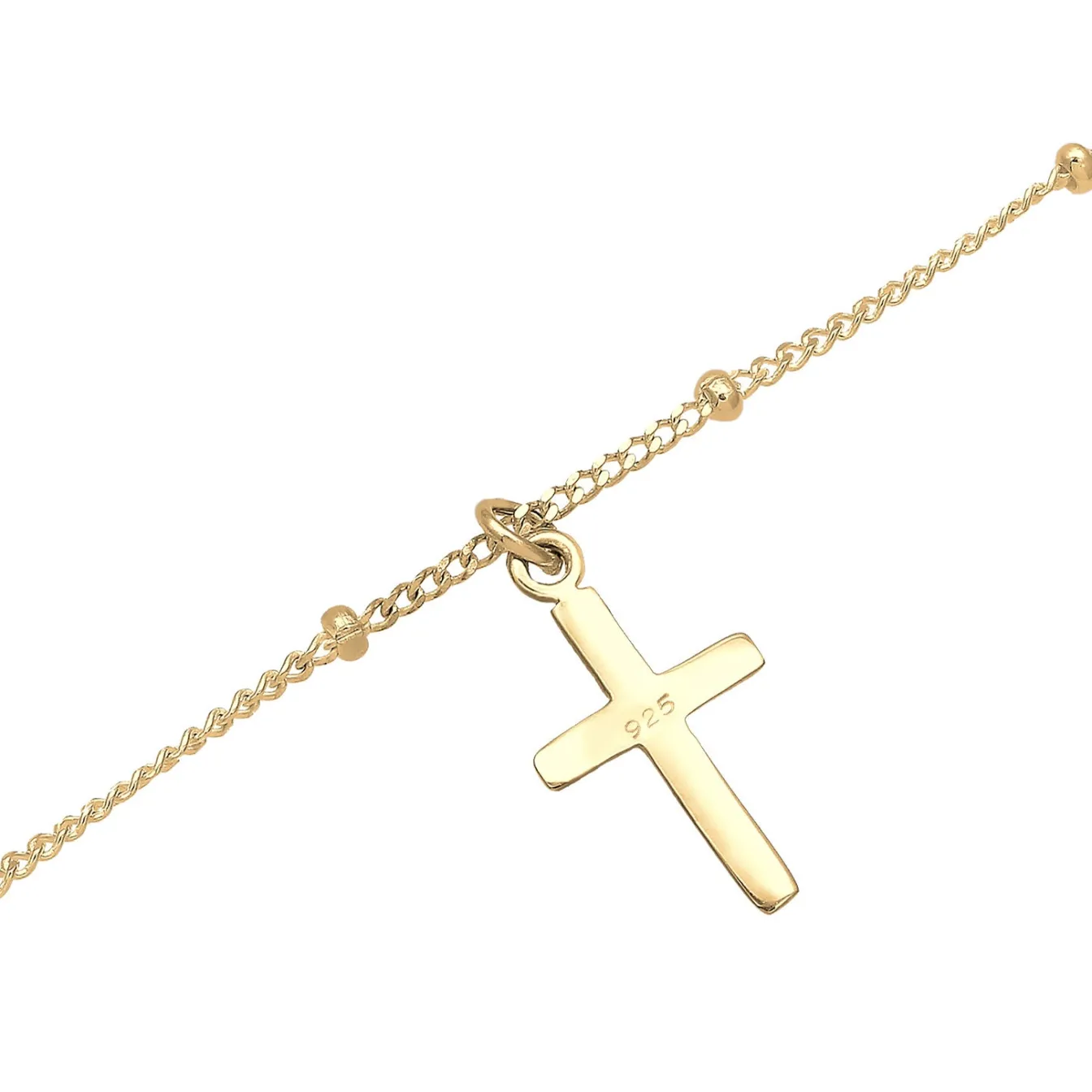 Elli "Kugel-Choker Kreuz< Roségold|Symbol-schmuck
