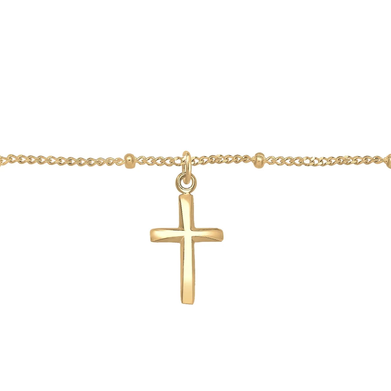 Elli "Kugel-Choker Kreuz< Roségold|Symbol-schmuck