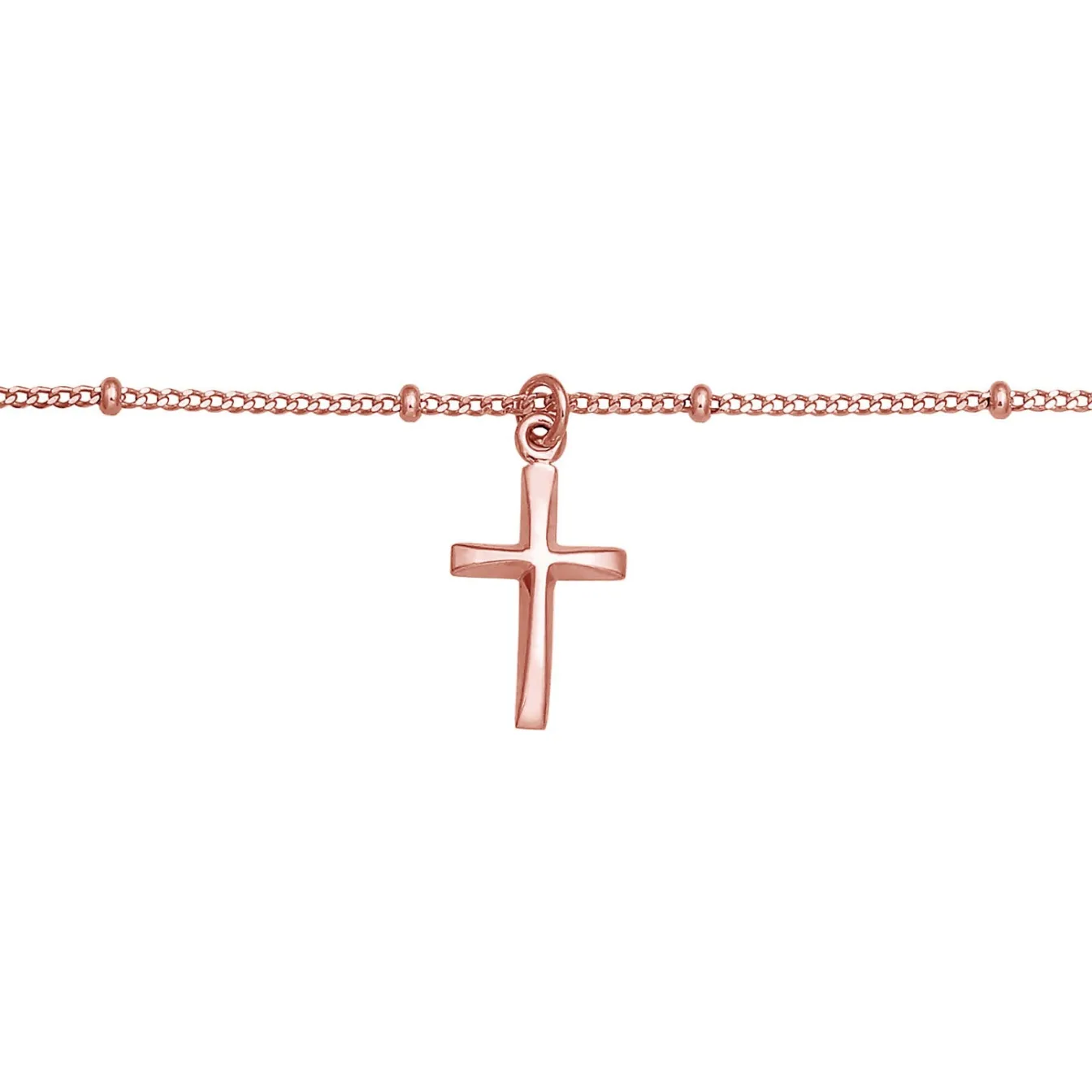 Elli "Kugel-Choker Kreuz< Roségold|Symbol-schmuck