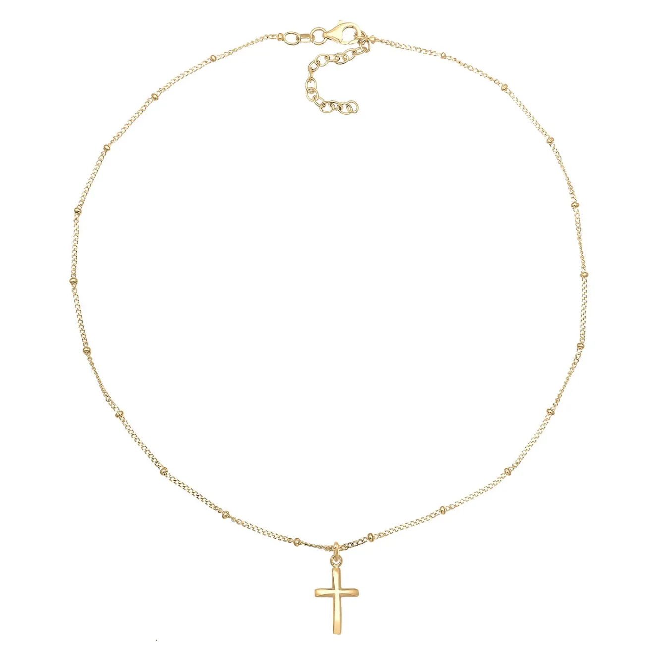 Elli "Kugel-Choker Kreuz< Roségold|Symbol-schmuck