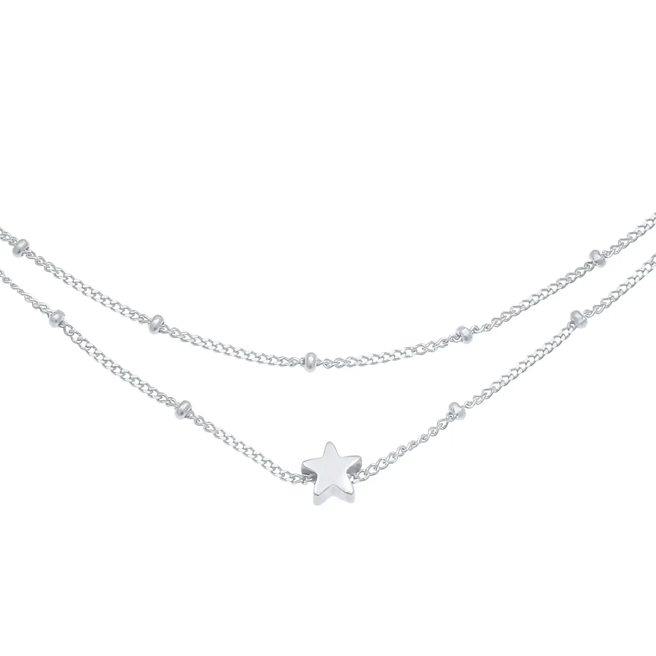 Elli "Kugel-Choker Stern< Halsketten|Silber