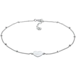 Elli "Kugel-Fußkettchen Herz< Roségold|Symbol-schmuck
