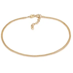 Elli "Kugel-Fußkettchen Sommer< Vergoldet|Fußschmuck