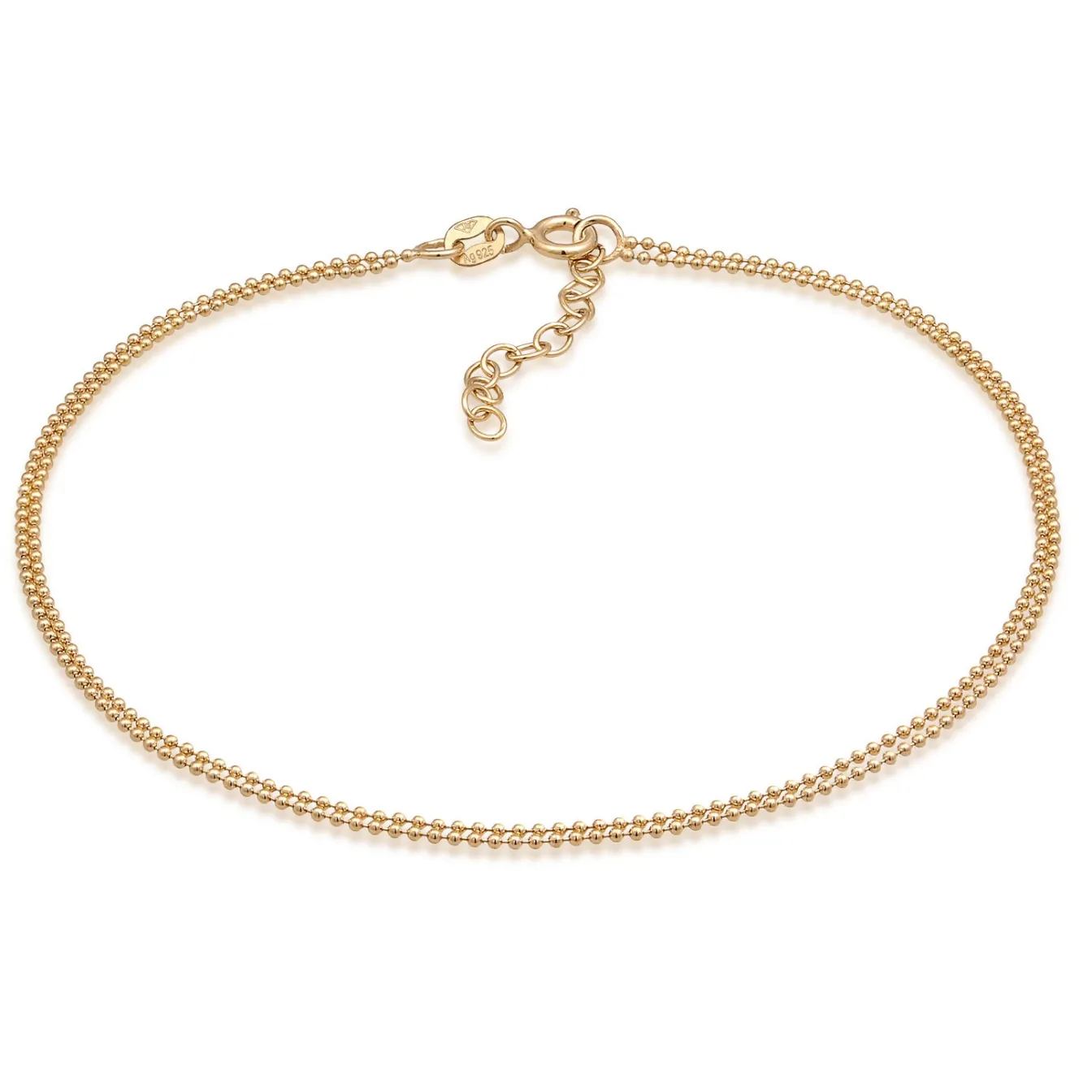 Elli "Kugel-Fußkettchen Sommer< Vergoldet|Fußschmuck