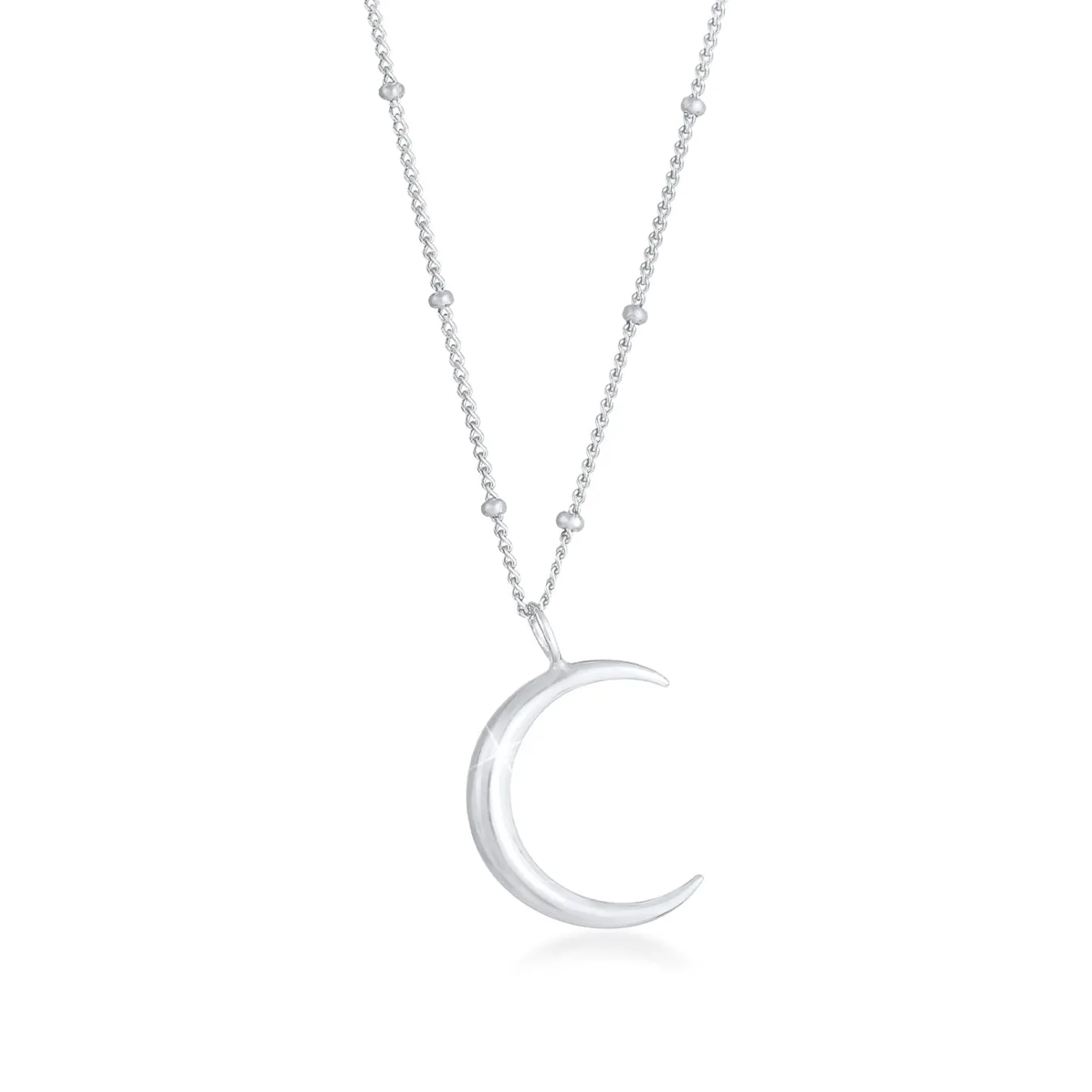 Elli "Kugel-Halskette Halbmond< Symbol-schmuck|Halsketten