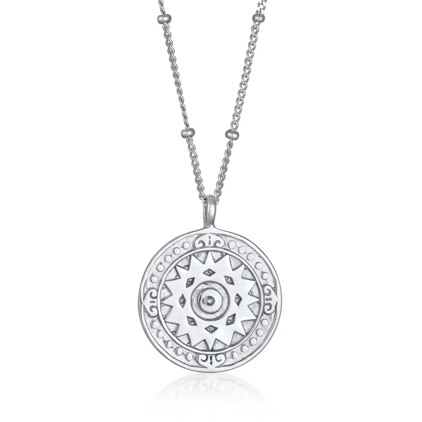 Elli "Kugel-Halskette Münze< Vergoldet|Symbol-schmuck