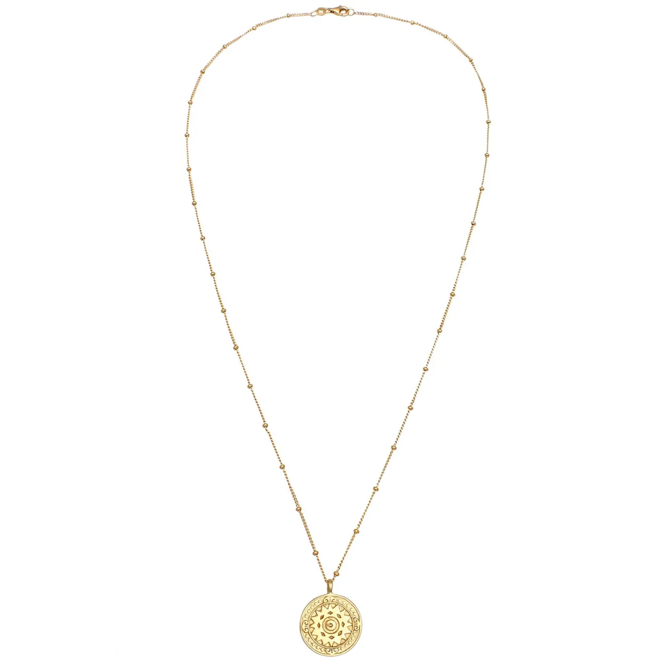 Elli "Kugel-Halskette Münze< Vergoldet|Symbol-schmuck