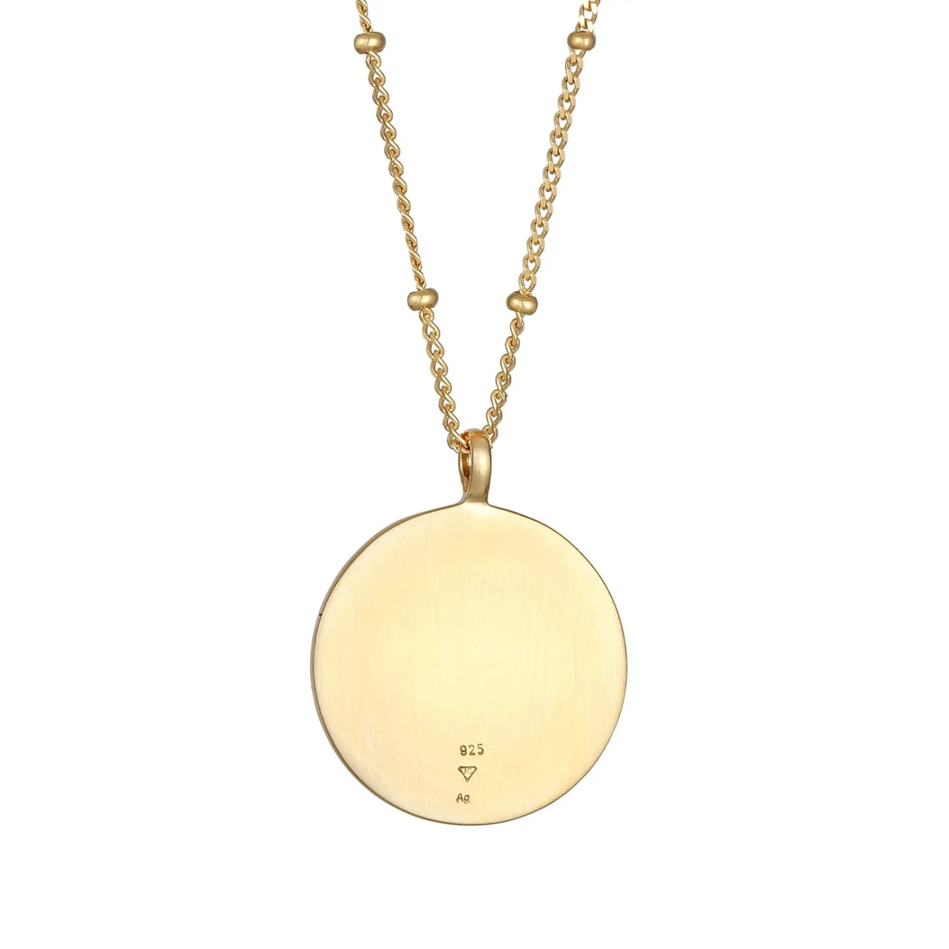 Elli "Kugel-Halskette Münze< Vergoldet|Symbol-schmuck