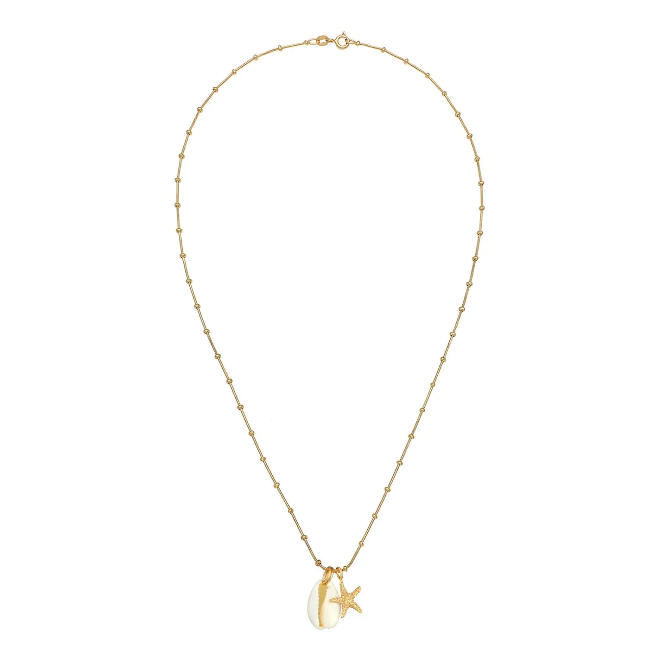 Elli "Kugel-Halskette Muschel< Vergoldet|Symbol-schmuck