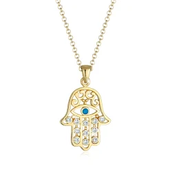 Elli "Lange Halskette Evil Eye | Kristall (Weiß)< Symbol-schmuck|Halsketten
