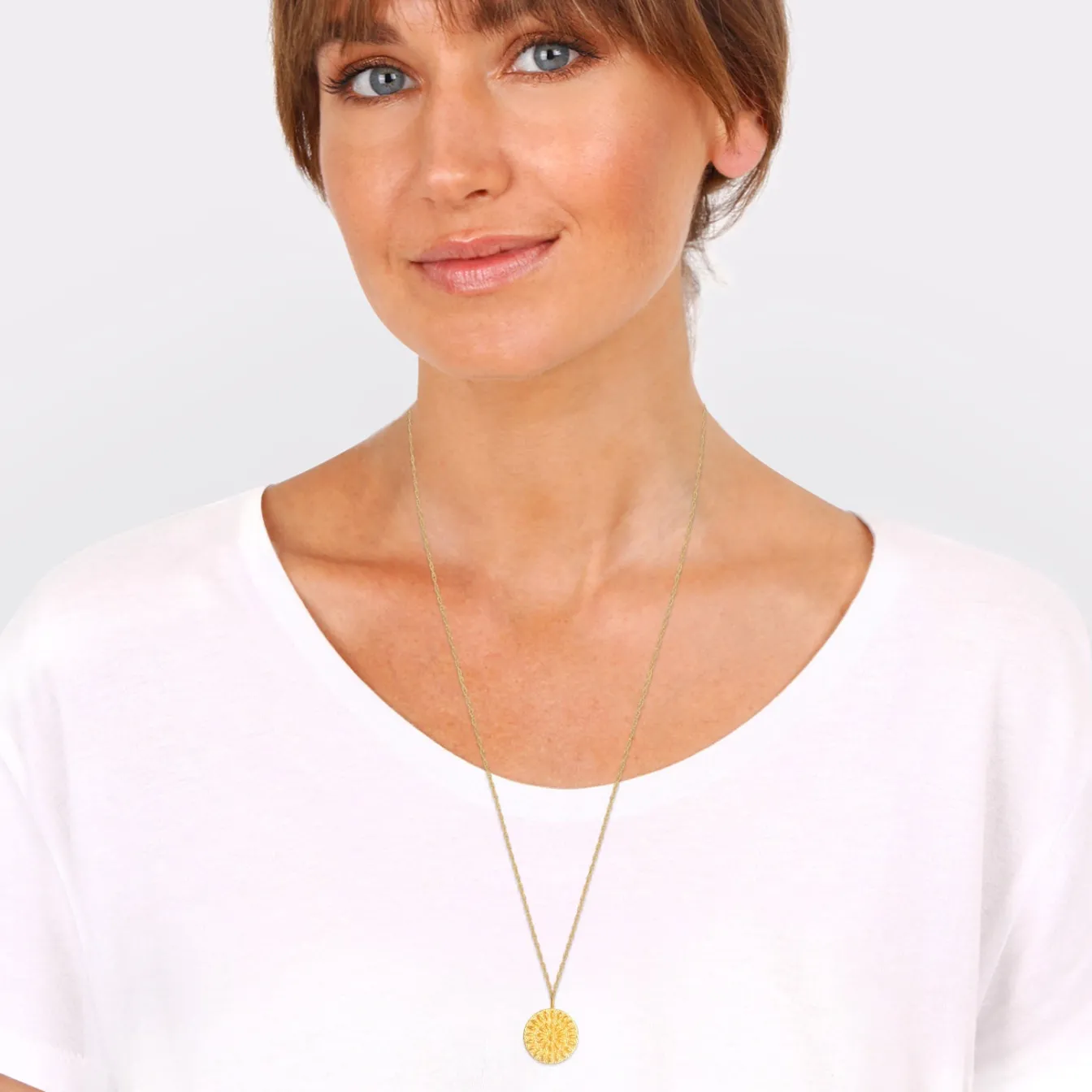 Elli "Lange Halskette Ornament< Symbol-schmuck|Halsketten