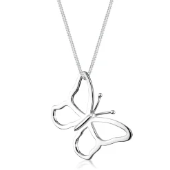 Elli "Lange Halskette Schmetterling< Halsketten|Silber