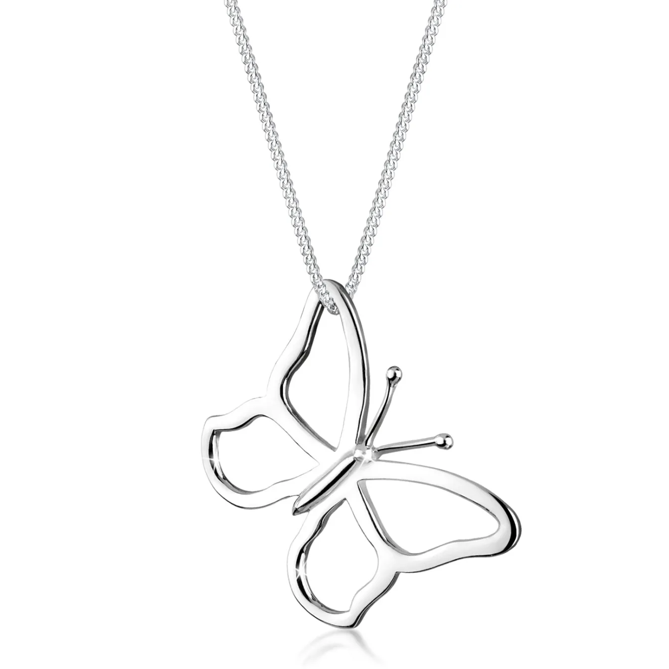 Elli "Lange Halskette Schmetterling< Halsketten|Silber