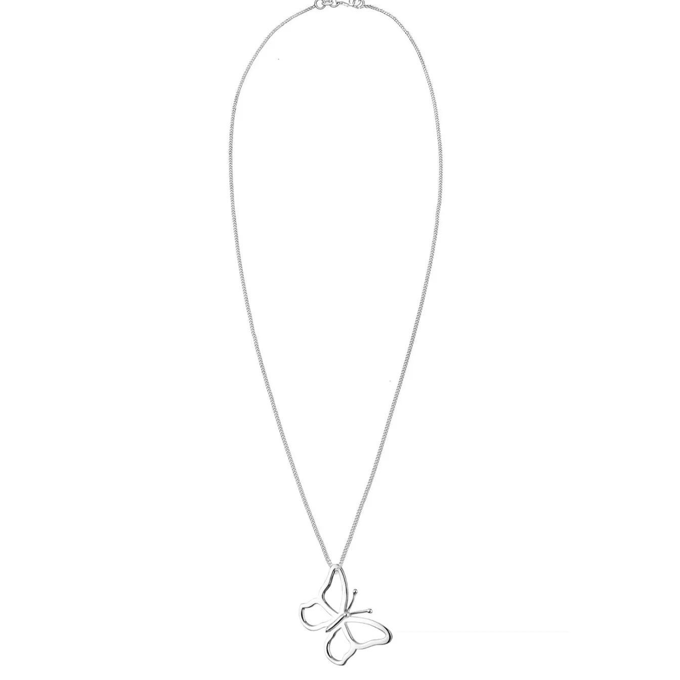 Elli "Lange Halskette Schmetterling< Halsketten|Silber