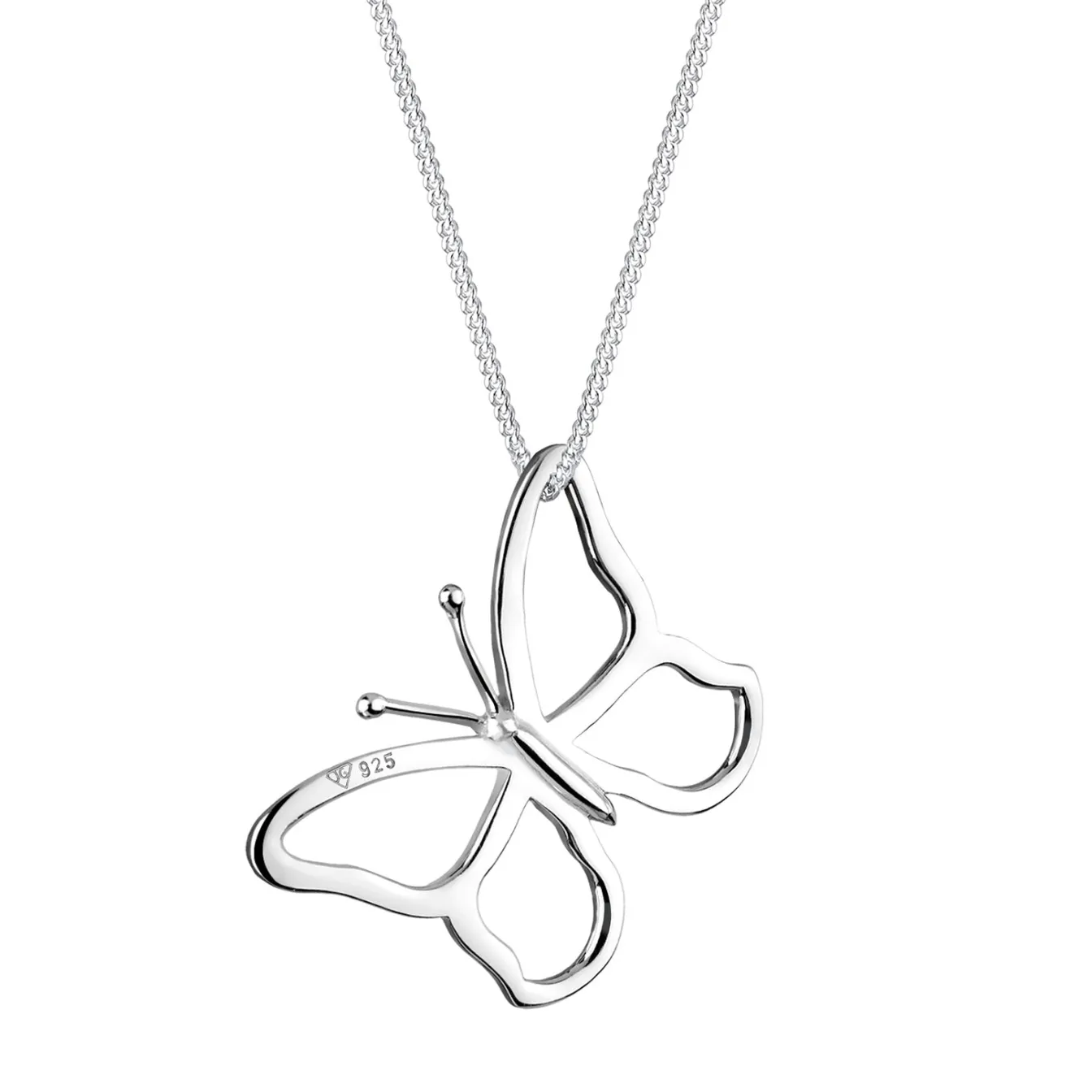 Elli "Lange Halskette Schmetterling< Halsketten|Silber