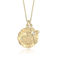 Elli "Lange Venezianer-Halskette Kreuz | Zirkonia (Weiß)< Symbol-schmuck|Halsketten