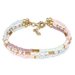 Elli "Layer-Armband | Süßwasserzuchtperlen (Pastell)< Perlen|Armbänder