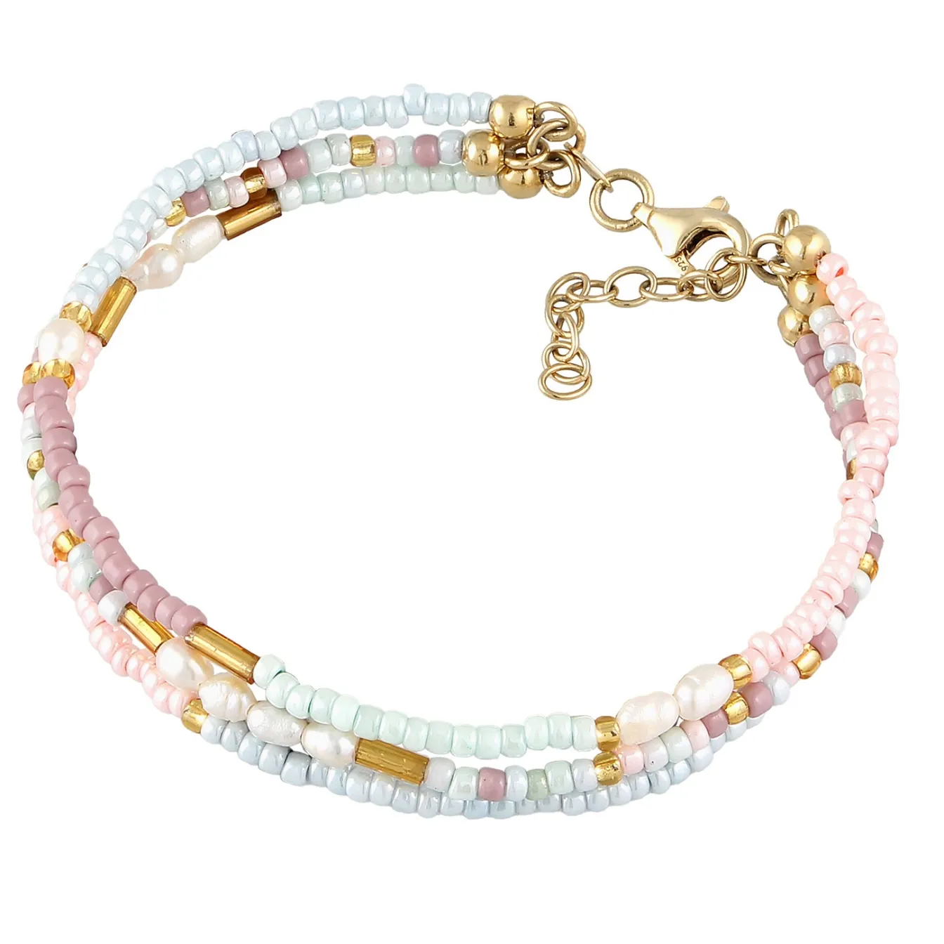 Elli "Layer-Armband | Süßwasserzuchtperlen (Pastell)< Perlen|Armbänder