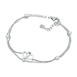 Elli "Layer-Armband Herz | Zirkonia (Weiß)< Symbol-schmuck|Herz-schmuck
