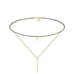 Elli "Layer-Choker< Halsketten|Vergoldet