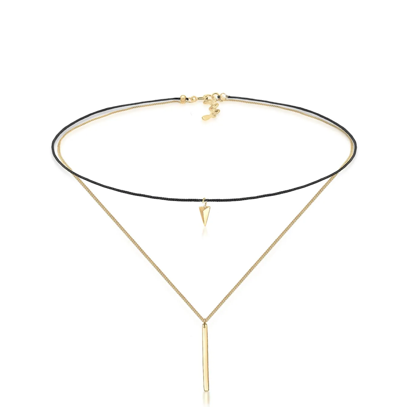 Elli "Layer-Choker< Halsketten|Vergoldet