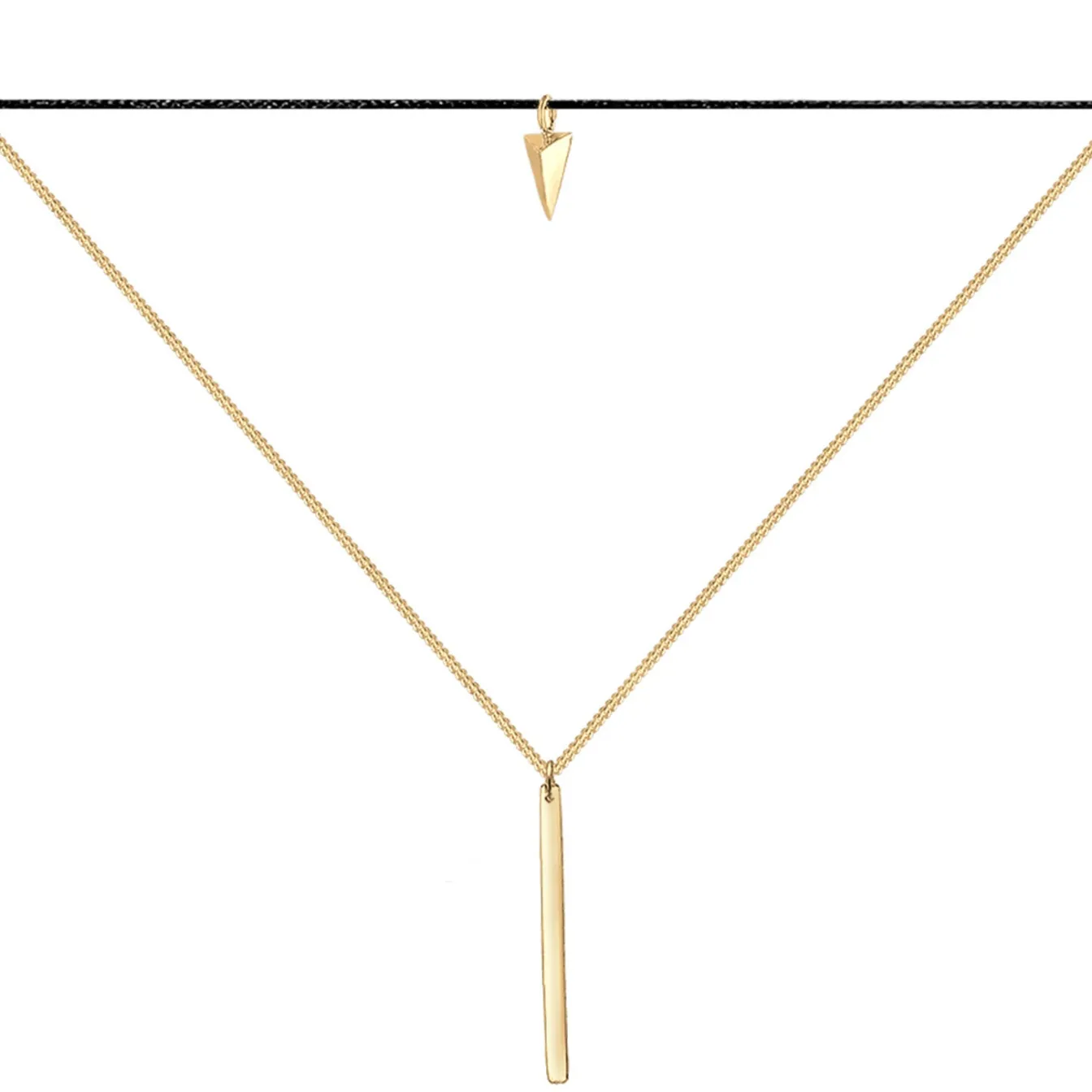 Elli "Layer-Choker< Halsketten|Vergoldet