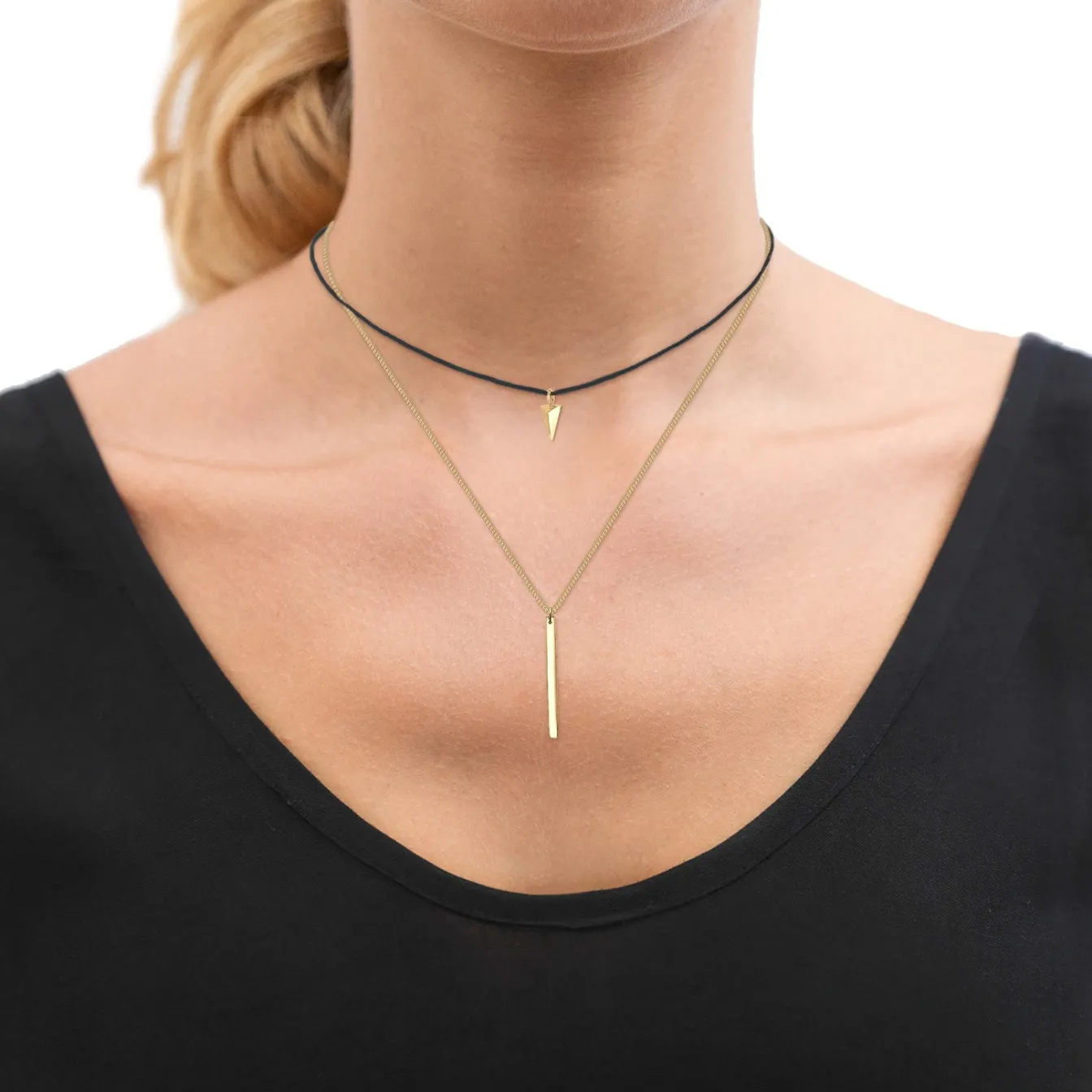 Elli "Layer-Choker< Halsketten|Vergoldet
